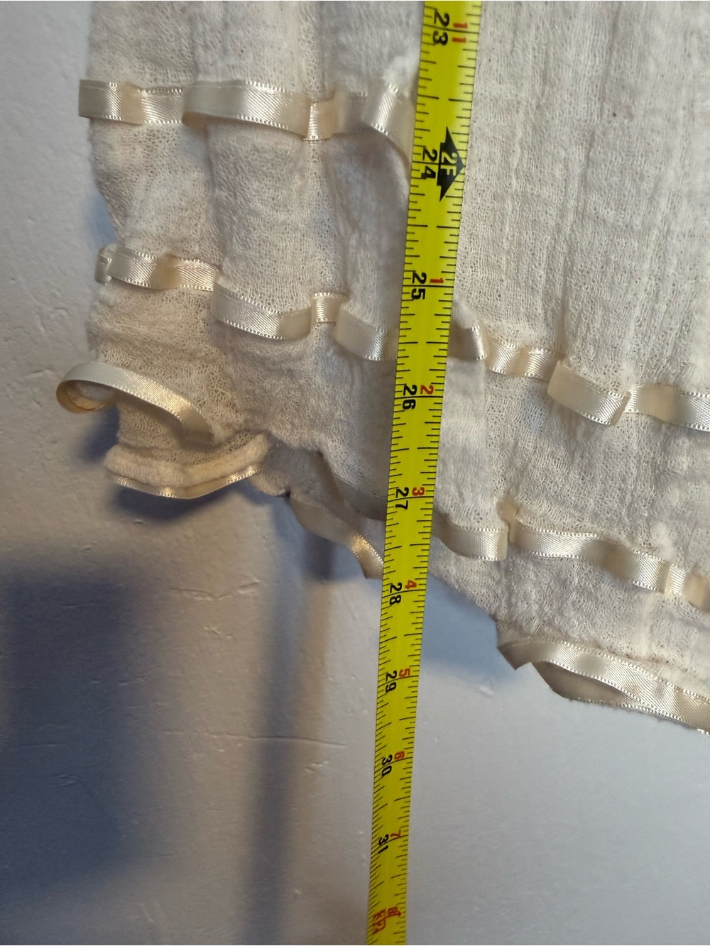 Jen’s Pirate Booty Gauze Crochet Lace Boho Tunic Top S vintage style - Picture 4 of 8